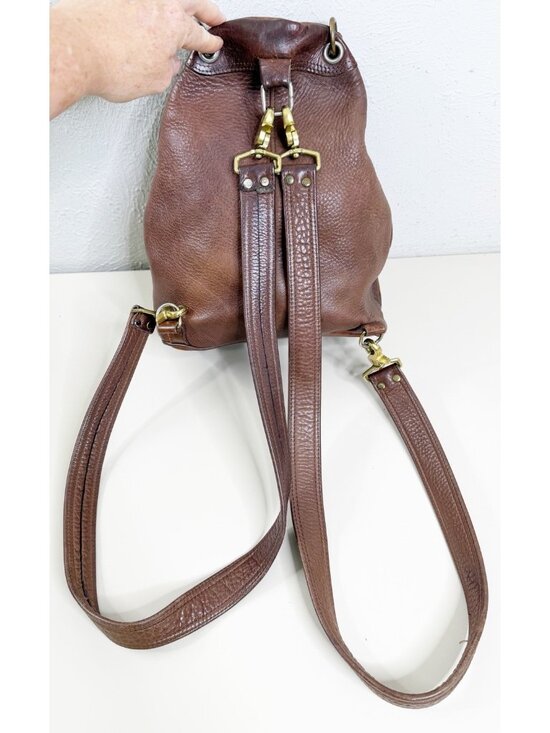 VTG Bruce Alan America Leather Backpack Quality Leather Brown. -see Descrip GUC main image 6